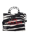 Marc Jacobs The Zebra Canvas Medium Tote Bag In Zebra