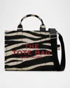 Marc Jacobs The Medium Zebra Canvas Tote Bag In Blackwhite