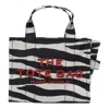 Marc Jacobs Small Zebra-print Cotton Tote Bag In Black/white