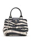 Marc Jacobs The Zebra Turnlock Crossbody Tote Bag In Black