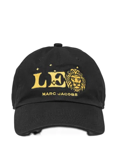 Marc Jacobs Zodiac Embroidered Baseball Cap In Black