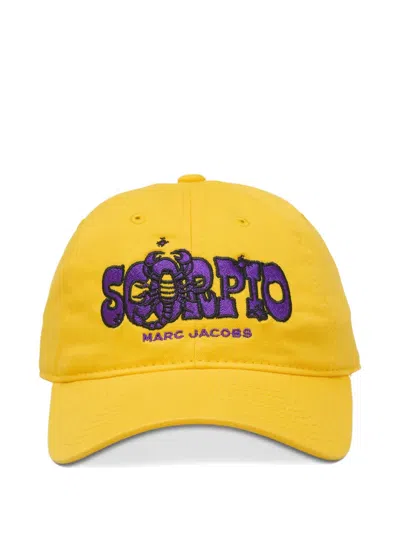 Marc Jacobs Zodiac Embroidered Baseball Cap In Yellow