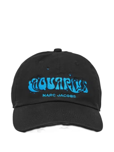 Marc Jacobs Zodiac Embroidered Cap In Black