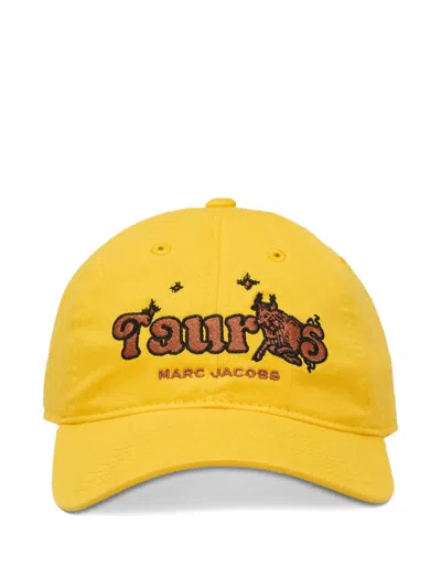 Marc Jacobs The Zodiac Embroidered Baseball Cap In Yellow