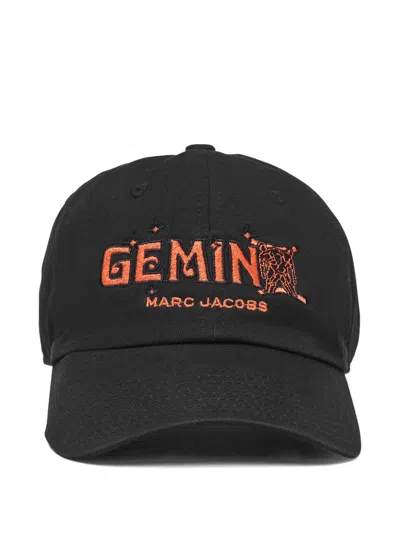 Marc Jacobs Zodiac Gemini-embroidered Cap In Black
