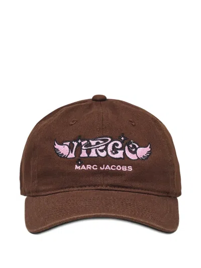 Marc Jacobs Zodiac-embroidered Baseball Cap In Brown