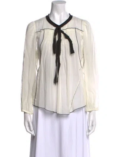 Pre-owned Marc Jacobs Three-quarter Sleeve Blouse In Neutral