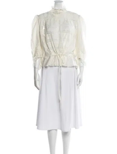 Pre-owned Marc Jacobs Three-quarter Sleeve Blouse In Neutral