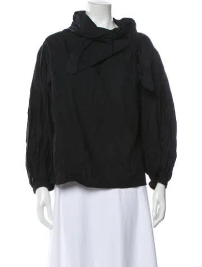 Pre-owned Marc Jacobs Tie Neck Long Sleeve Blouse In Gray