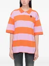 Marc Jacobs Tiny Teddy Striped Polo Top In Multi