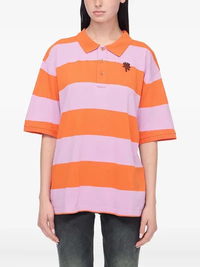 Marc Jacobs Tiny Teddy Striped Polo Top In Multi