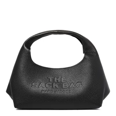 Marc Jacobs Tonal Black Leather Bag In Orange