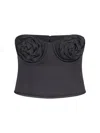 Marc Jacobs Black Satin Rose Corset