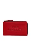 Marc Jacobs Top-zip Leather Wallet In Red
