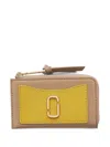 Marc Jacobs Top Zip Panel Wallet In Yellow