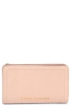 Marc Jacobs Topstitched Compact Zip Wallet In Pink