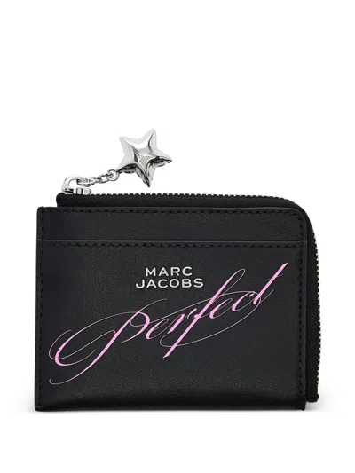 Marc Jacobs Top-zip Star-charm Wallet In Black