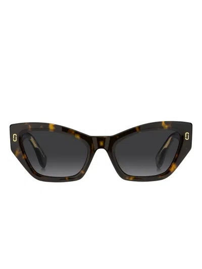 Marc Jacobs Tortoiseshell Sunglasses In Black