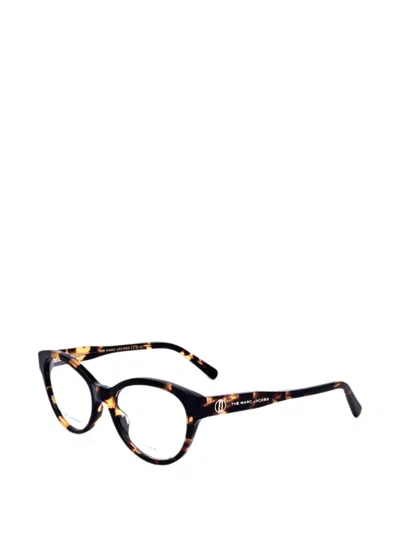 Marc Jacobs Tortoiseshell-effect Cat-eye Glasses In Pink