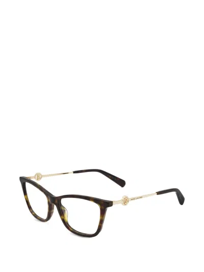 Marc Jacobs Tortoiseshell-effect Cat-eye Glasses In Brown