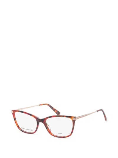 Marc Jacobs Tortoiseshell-effect Cat-eye Glasses In Brown