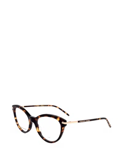 Marc Jacobs Tortoiseshell-effect Cat-eye Glasses In Brown
