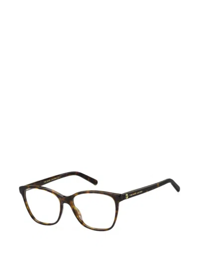 Marc Jacobs Tortoiseshell-effect Cat-eye Glasses In Gold
