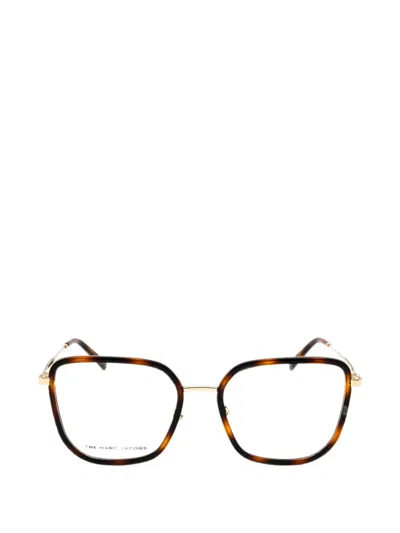 Marc Jacobs Tortoiseshell-effect Glasses In Burgundy