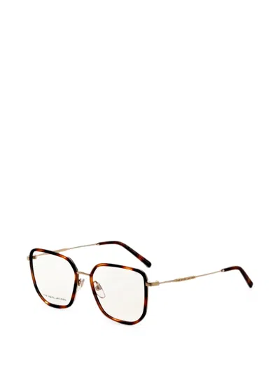 Marc Jacobs Tortoiseshell-effect Square-frame Glasses In Brown