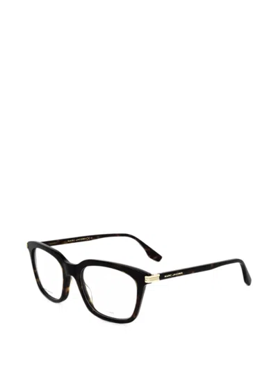 Marc Jacobs Tortoiseshell-effect Square-frame Glasses In Black
