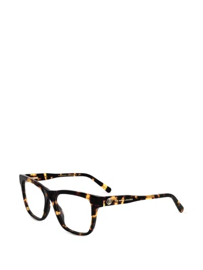 Marc Jacobs Tortoiseshell-effect Square-frame Glasses In Brown