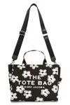 Marc Jacobs Tote Bag In Black With White Floreal Pattern