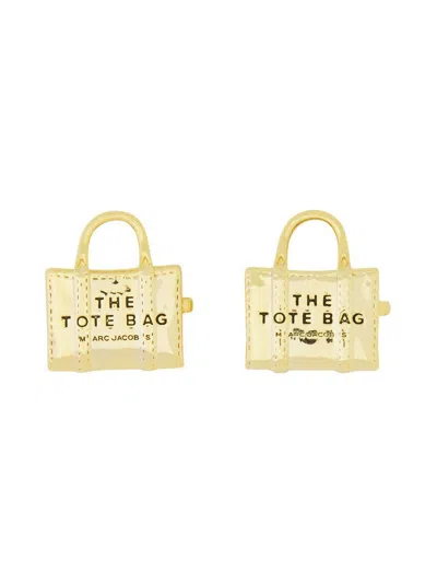 Marc Jacobs Tote Bag Earrings In Gold