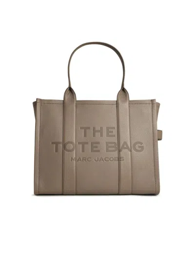 Marc Jacobs The Leather Large Tote Bag In Grey