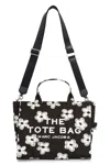 Marc Jacobs Tote Bag In Black With White Floreal Pattern