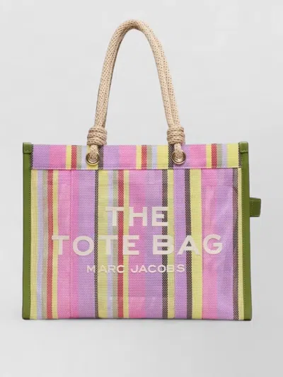 Marc Jacobs Tote Bag Rope Handles Striped Pattern In Multi