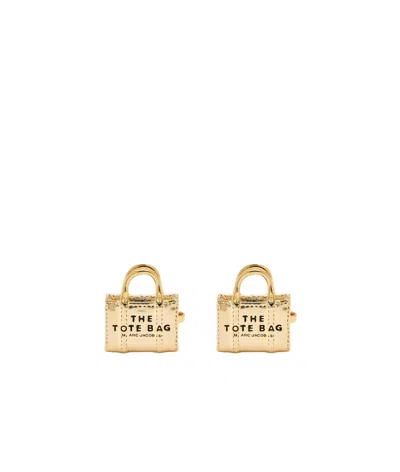 Marc Jacobs Tote Bag Stud Earrings In Gold