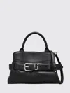 Marc Jacobs The Satchel Dakota Small Black Handbag With Logo Embossed On The Back And Belt Closure In Leather Wo In Black
