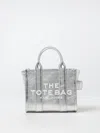 Marc Jacobs The Metallic Leather Tote Bag In Silver