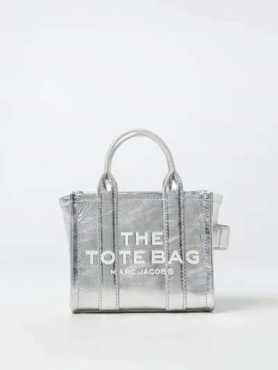 Marc Jacobs Womens The Crossbody Tote Metallic Silver