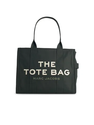 Marc Jacobs 'tote' Green Cotton Bag In Black