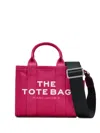 Marc Jacobs The Medium Tote Pink Tote Bag With Contrasting Logo Lettering On The Front In Cotton Woman