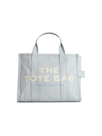 MARC JACOBS TOTE MEDIUM BAG IN LIGHT BLUE CANVAS