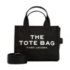 Marc Jacobs Black Canvas The Small Traveler Tote Bag In Black