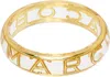Marc Jacobs Transparent & Gold Monogram Cuff Bracelet In 977 Clear/gold
