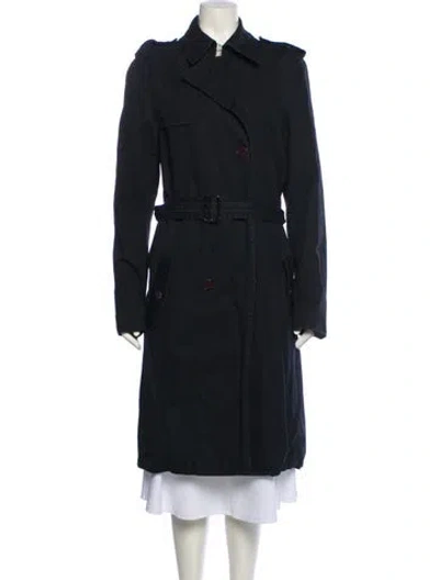 Pre-owned Marc Jacobs Trench Coat In Blue