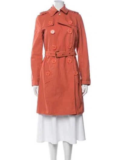 Pre-owned Marc Jacobs Trench Coat In Orange