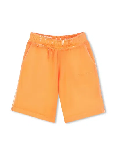 Marc Jacobs Trendy Fluorescent Boys' Shorts With Elastic Waist In Orange