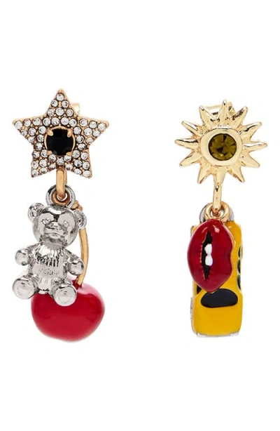 MARC JACOBS MARC JACOBS TRINKET CHARM MISMATCHED CLUSTER EARRINGS