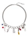 Marc Jacobs The Trinket Charm Necklace In Metallic